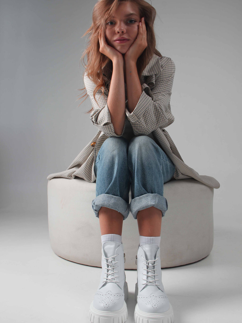 Ботинки 338.21153w. Белый/Байка