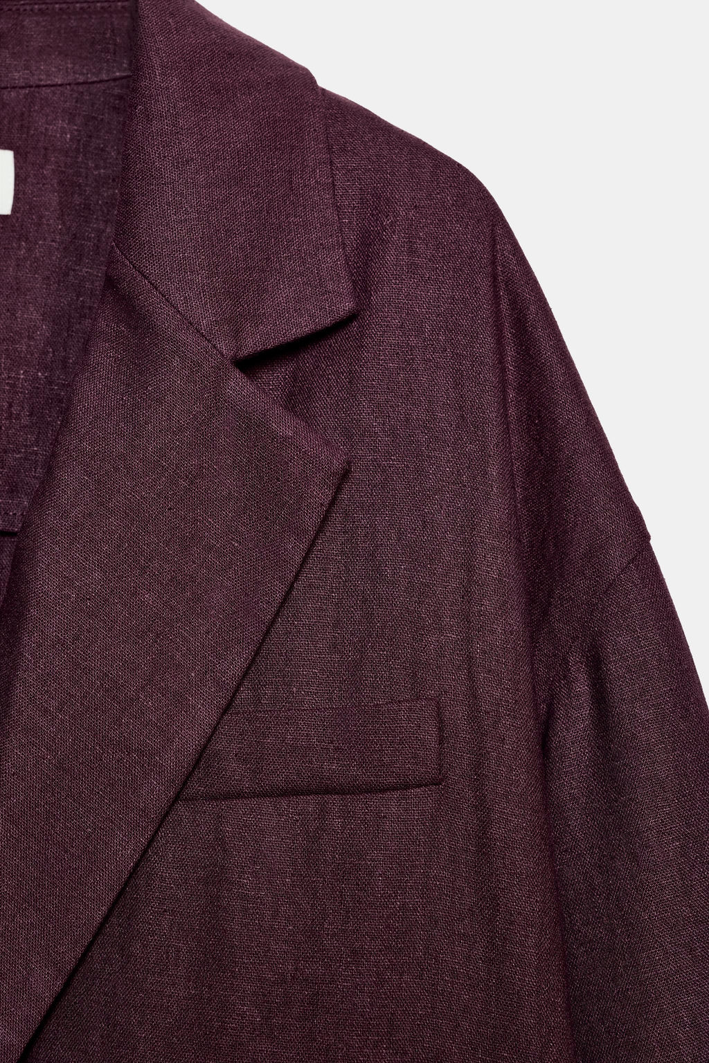 BLAZER CRUZADA CON LINO / Berenjena - Zara фото 11