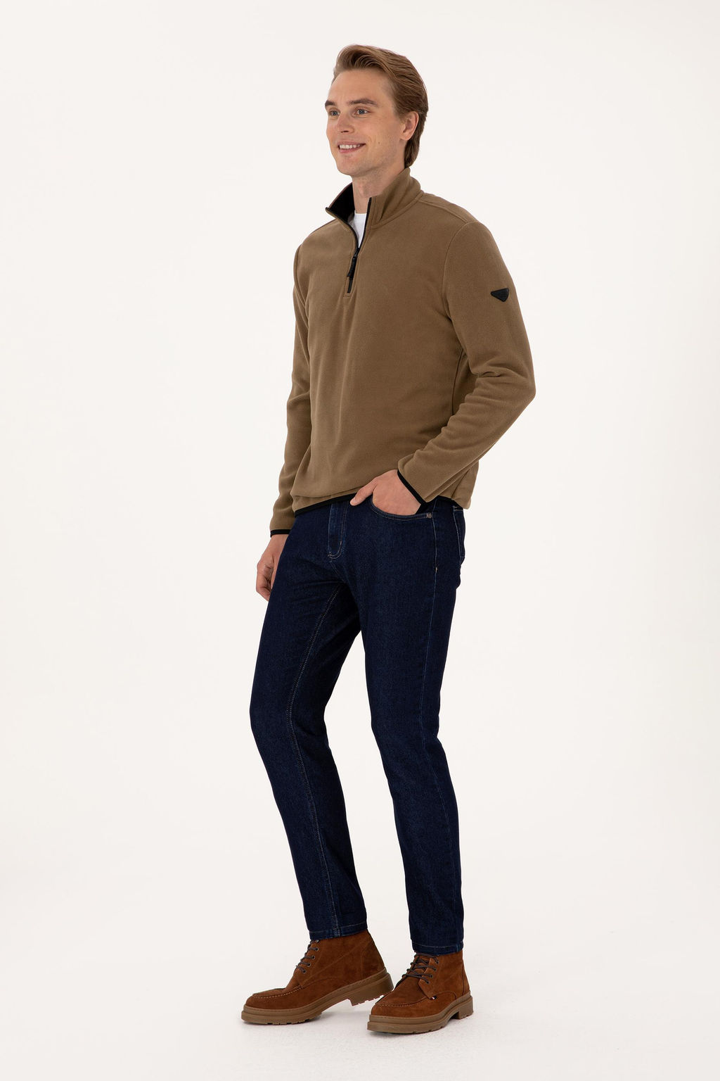 Erkek Haki Basic Sweatshirt Sepette S_rpriz _ndirim - U.s. polo assn фото 4