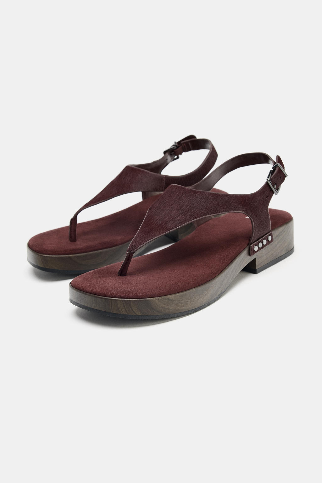 LEATHER STUDDED SANDALS - Zara фото 16