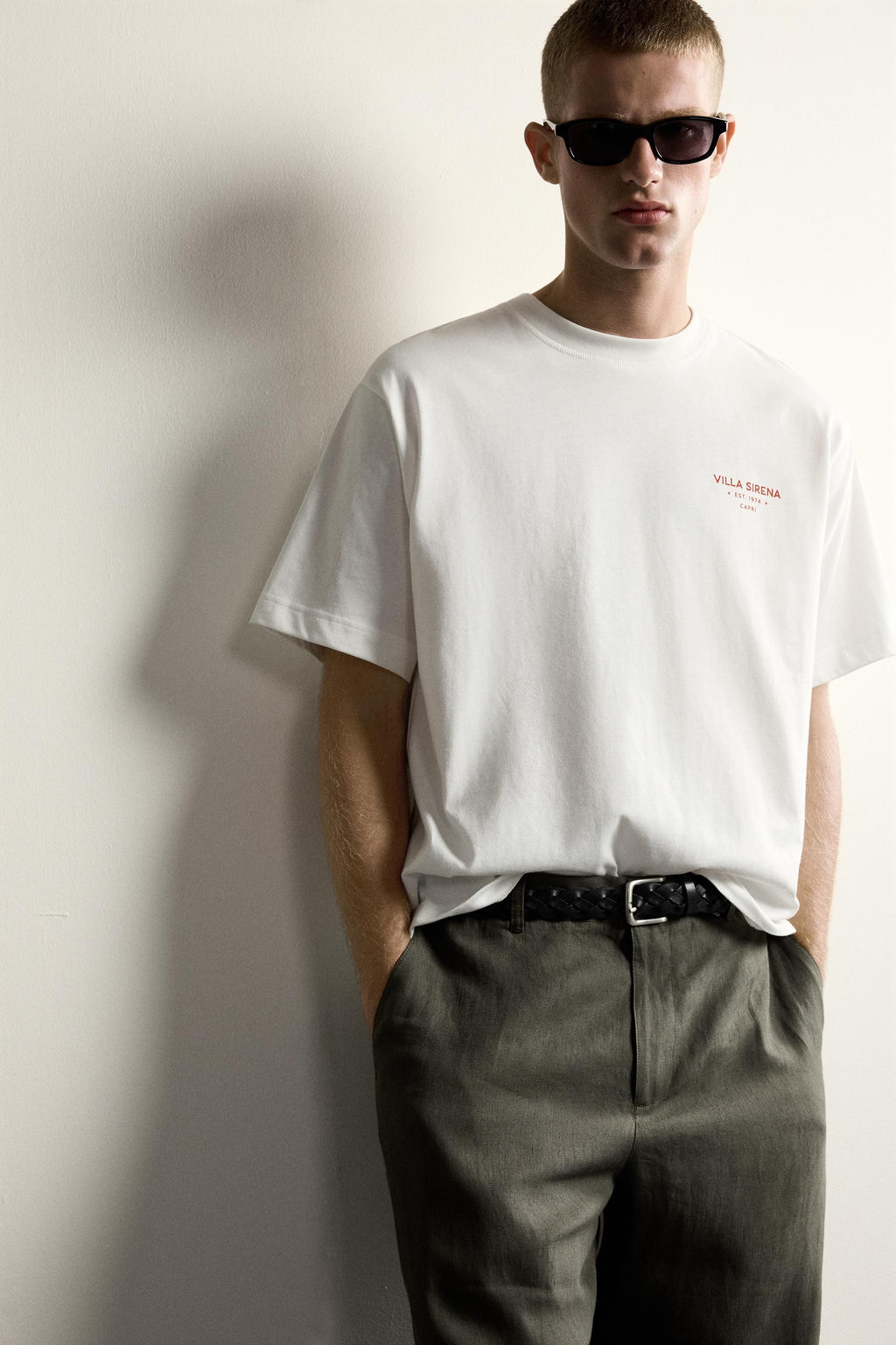CAMISETA RELAXED FIT ESTAMPADOS CONTRASTE / Crudo - Zara фото 5