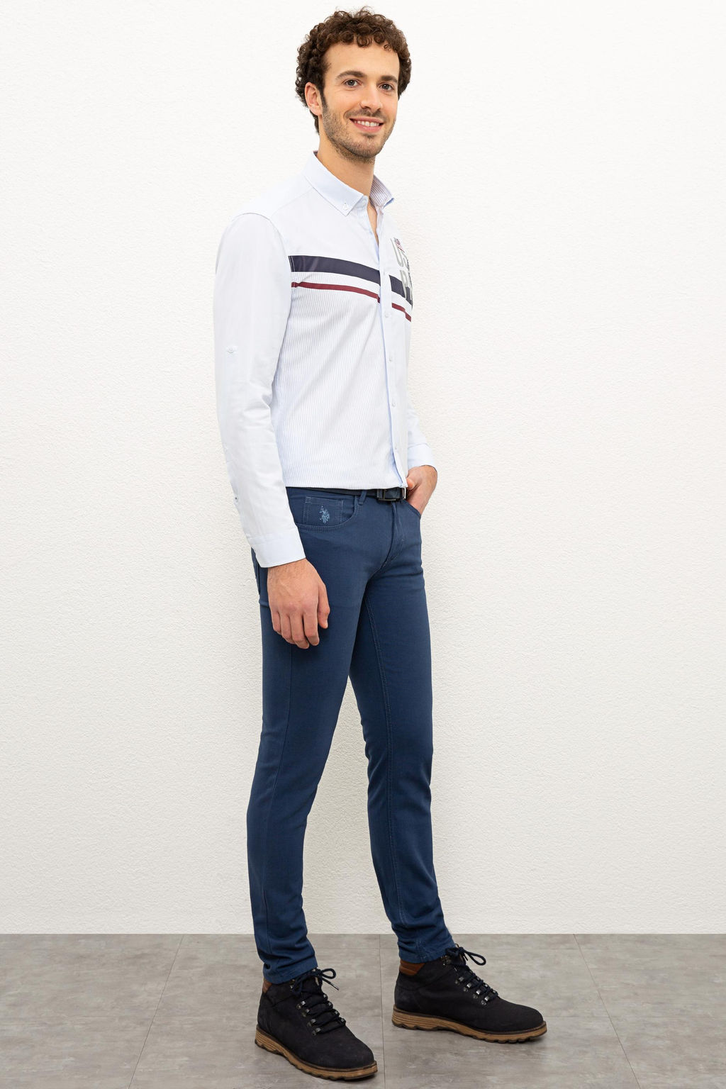 Erkek _ndigo Kanvas Pantolon