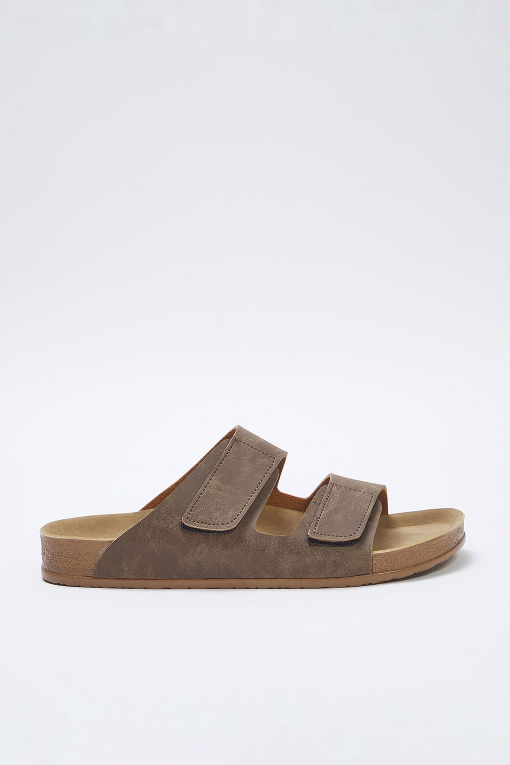 Trendyol Shoes Vizon Nubuk C?rt Bantl? Erkek Duz Taban Terlik TAKSS25TE00034 - Trendyolmilla фото 7