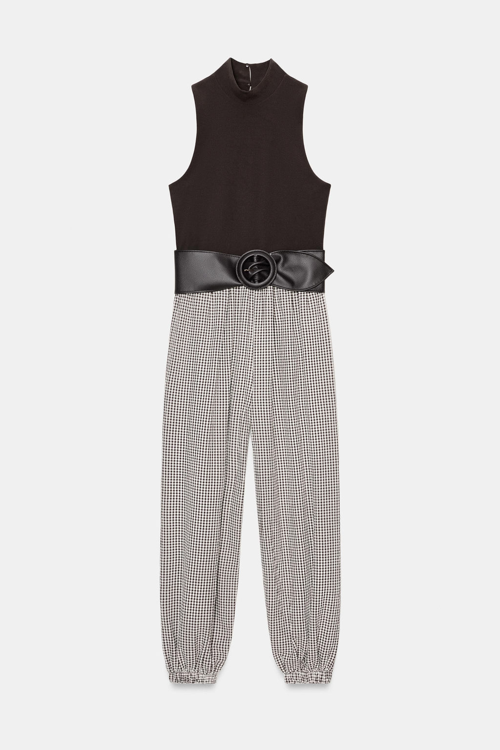 MONO COMBINADO CUADRO VICHY CINTUR?N / Marr?n - Zara фото 6