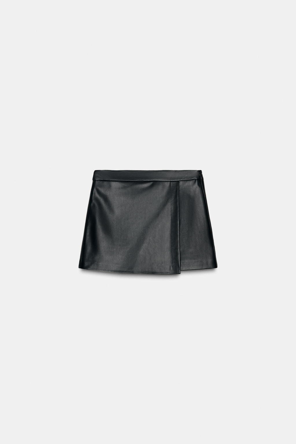 FAUX LEATHER WRAP SKORT - Zara фото 14