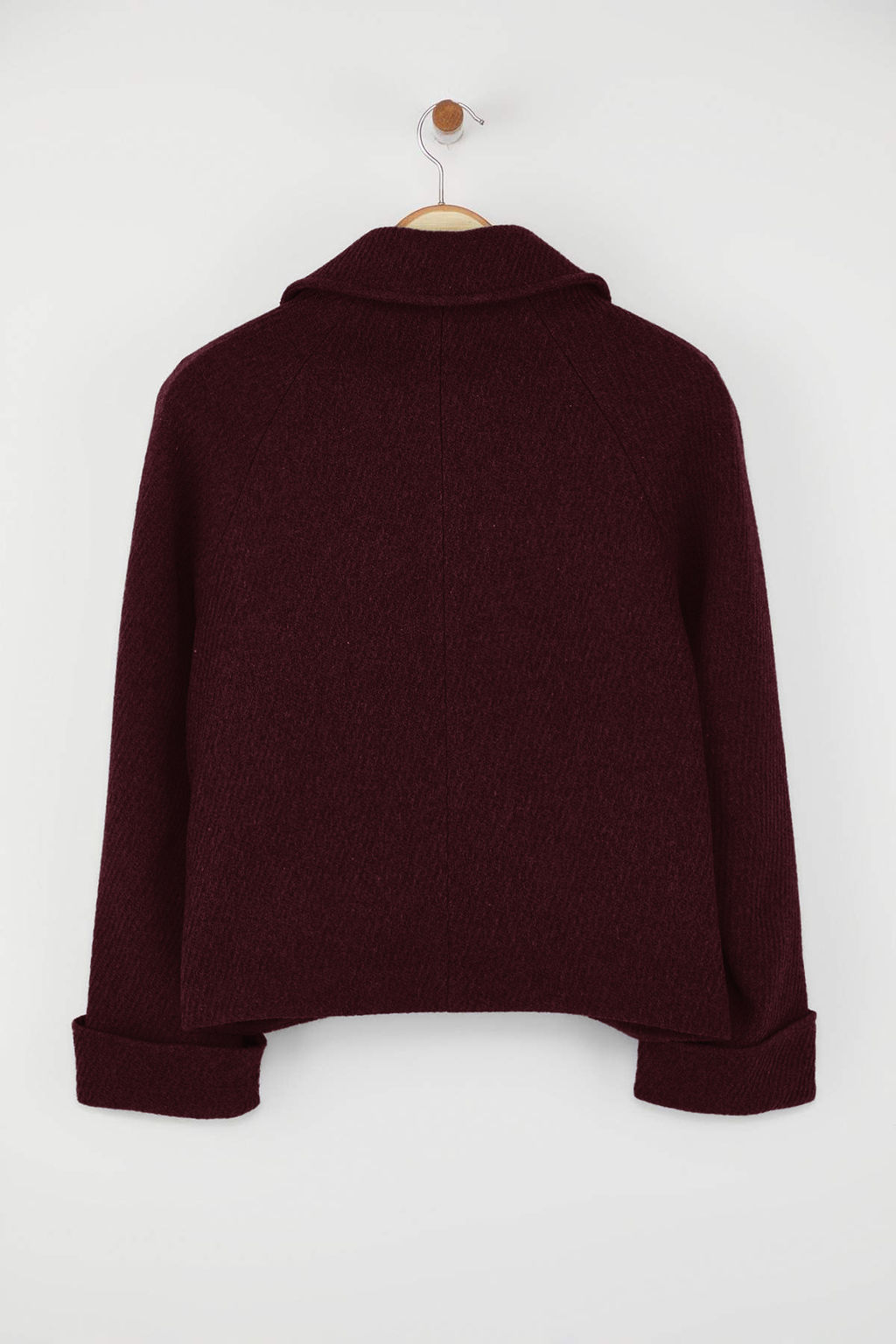 Gri Regular Kal?p Kase Triko Cep Detayl? Ince Ceket Mont TWOAW26MO00113 - Trendyolmilla фото 12