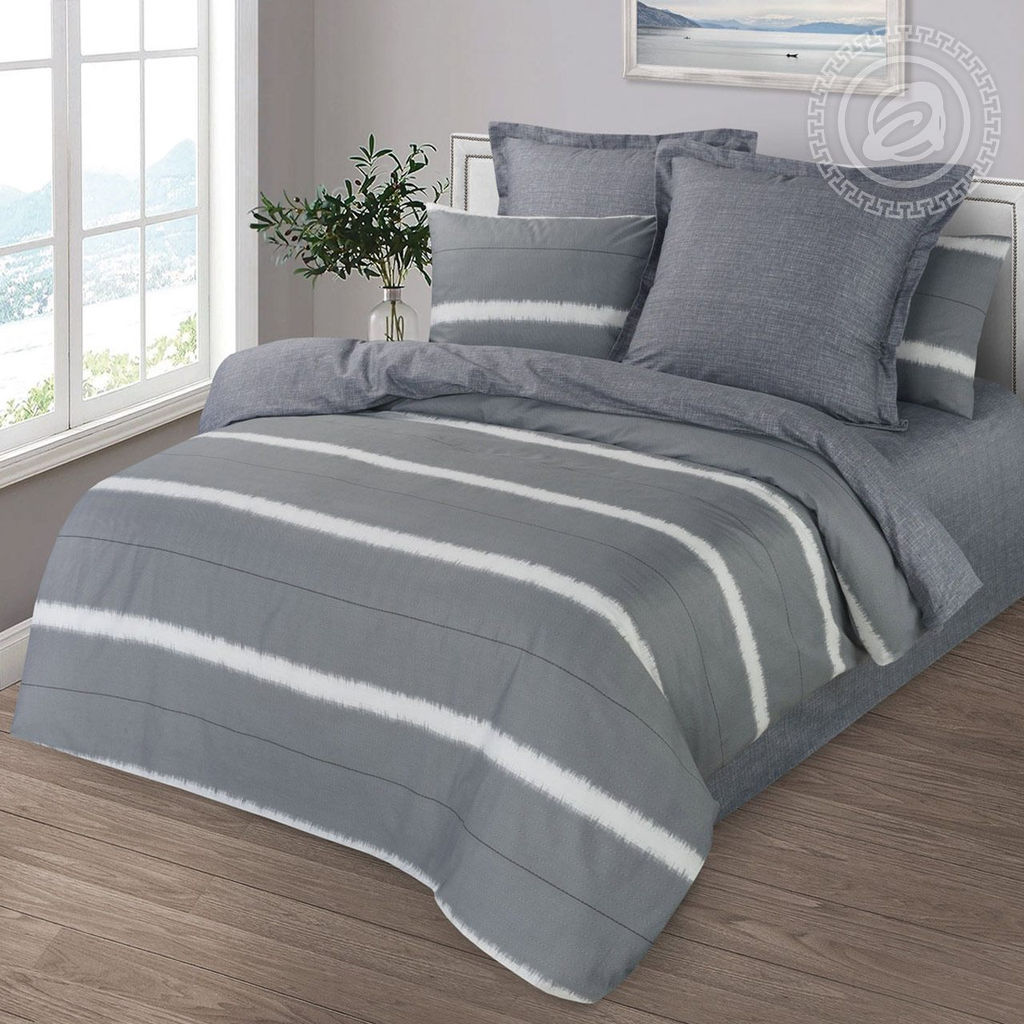 Постельное белье Саймон (сатин Престиж) Евро/Пододеяльник (молния): 1 шт. - 220*200; Простыня: 1 шт. - 220*240; Наволочка (клапан, ушки): 2 шт. - 70*70; Наволочка (клапан): 2 шт. - 50*70 Престиж - Артпостель фото 2