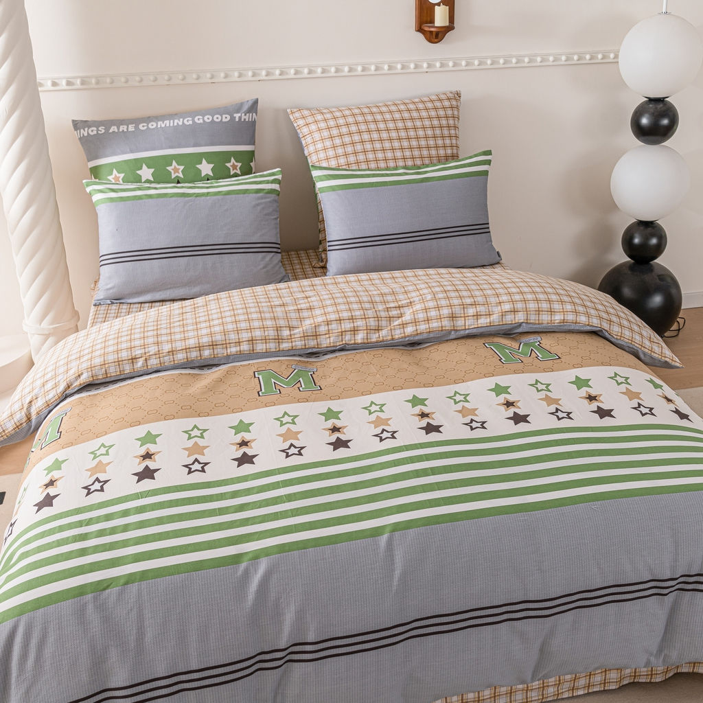 Комплект постельного белья Люкс Сатин 100% хлопок на резинке AR368 180*200*25;160*200*25;140*200*25 2 спальный 70-70 2 шт;50-70 2 шт