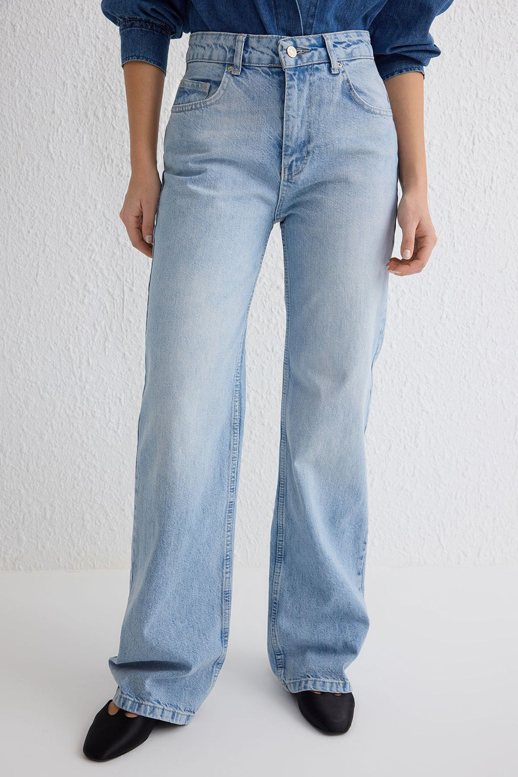 Mavi Premium Normal Bel Wide Leg Jeans TWOSS25JE00088 - Trendyolmilla фото 3