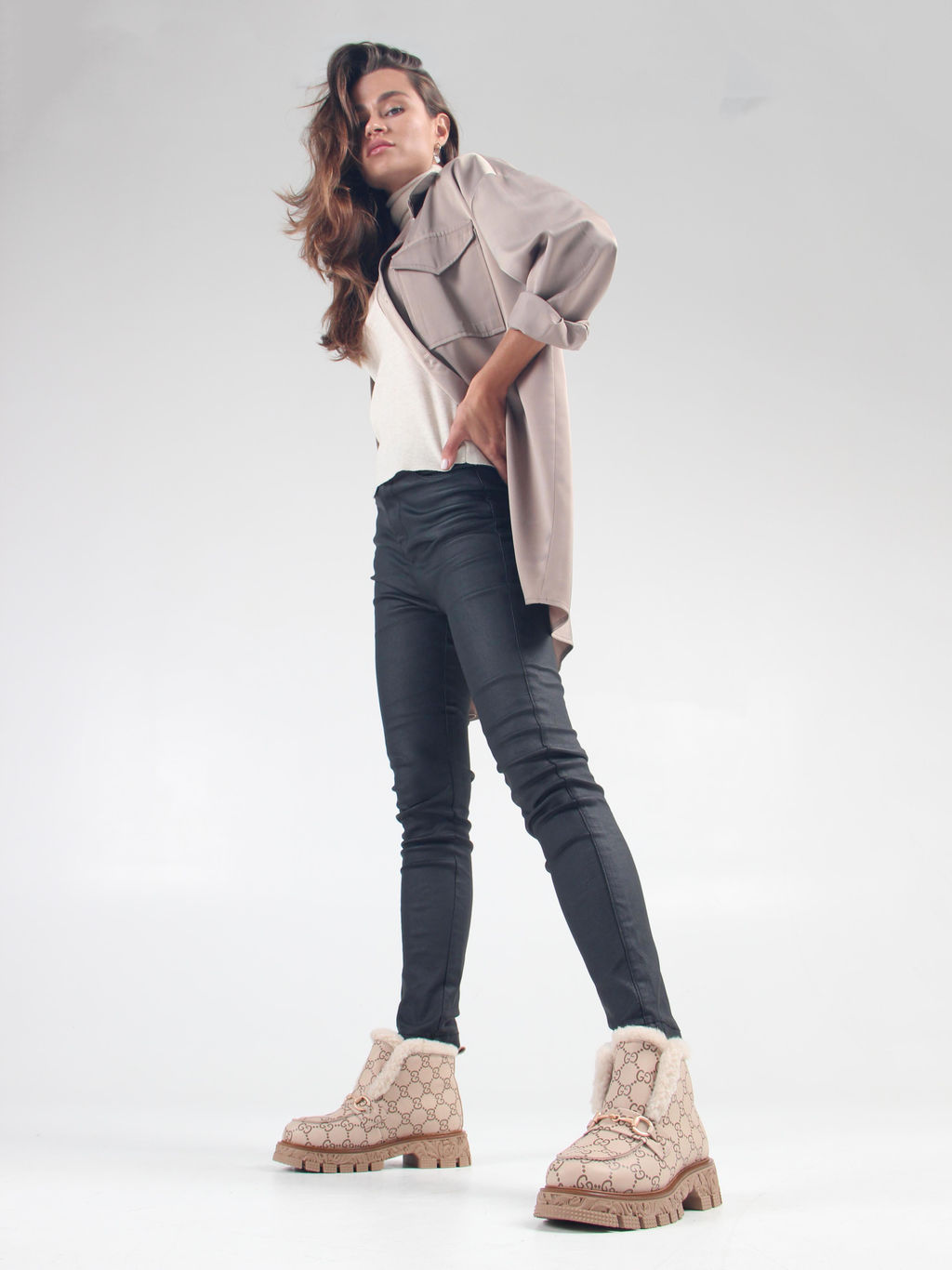 Ботинки EDART 307. PODYUM141 br. бежевый гучи коричневый/шерсть - Ed'art фото 10