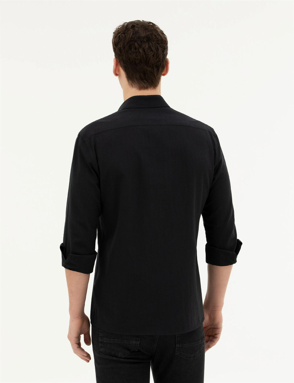 Siyah Slim Fit Uzun Kollu G_mlek - Pierre cardin фото 5