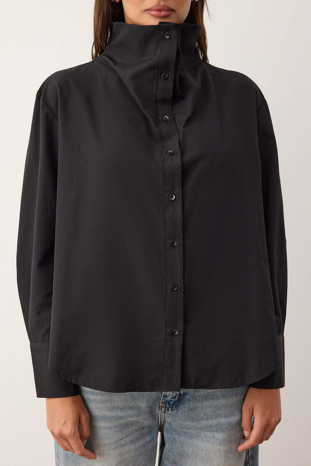 Ozel Koleksiyon Tas Yaka Detayl? Dusuk Omuz Gomlek TWOAW26GO00035 - Trendyolmilla фото 9