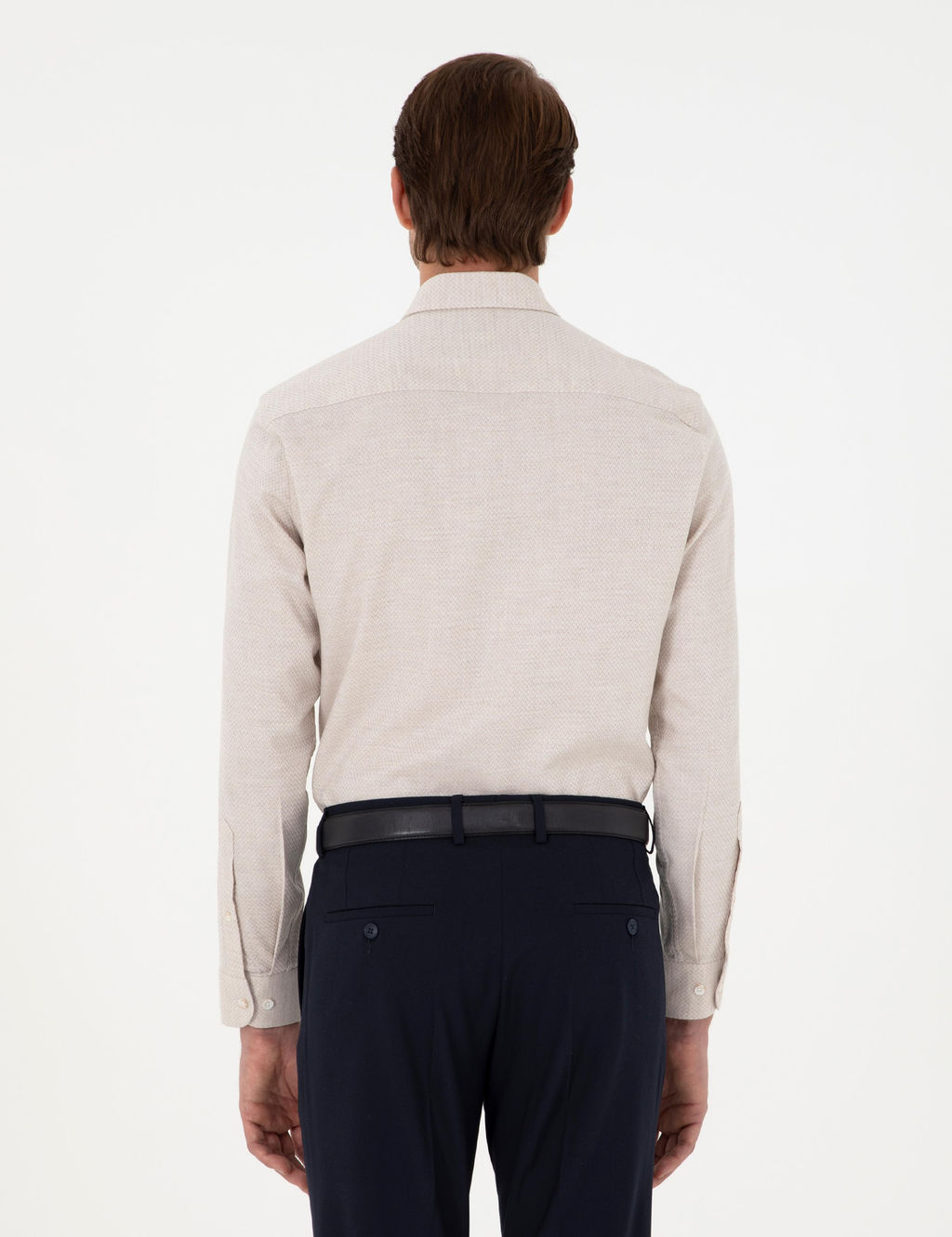 Bej Slim Fit Uzun Kollu G_mlek - Pierre cardin фото 5