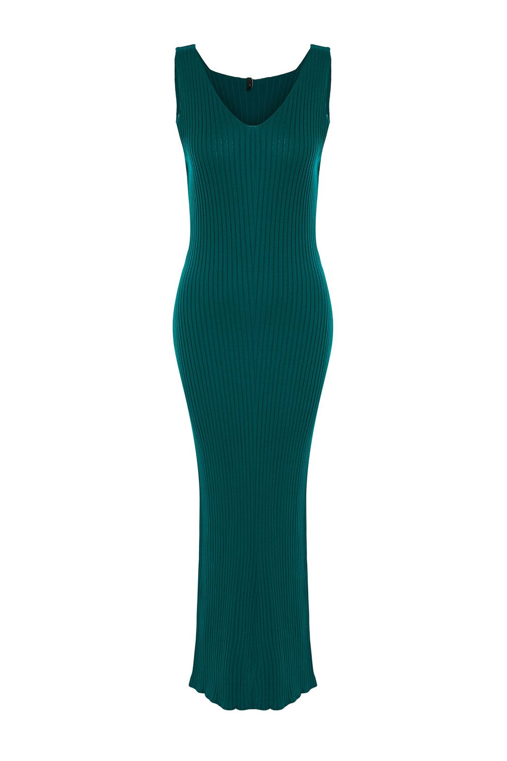 Yesil Midi Triko Uzun Kazak-Elbise Tak?m TWOAW25EL00060