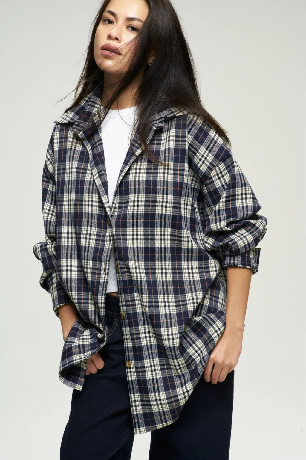 Рубашка в клетку Dark Blue - Erist store фото 4