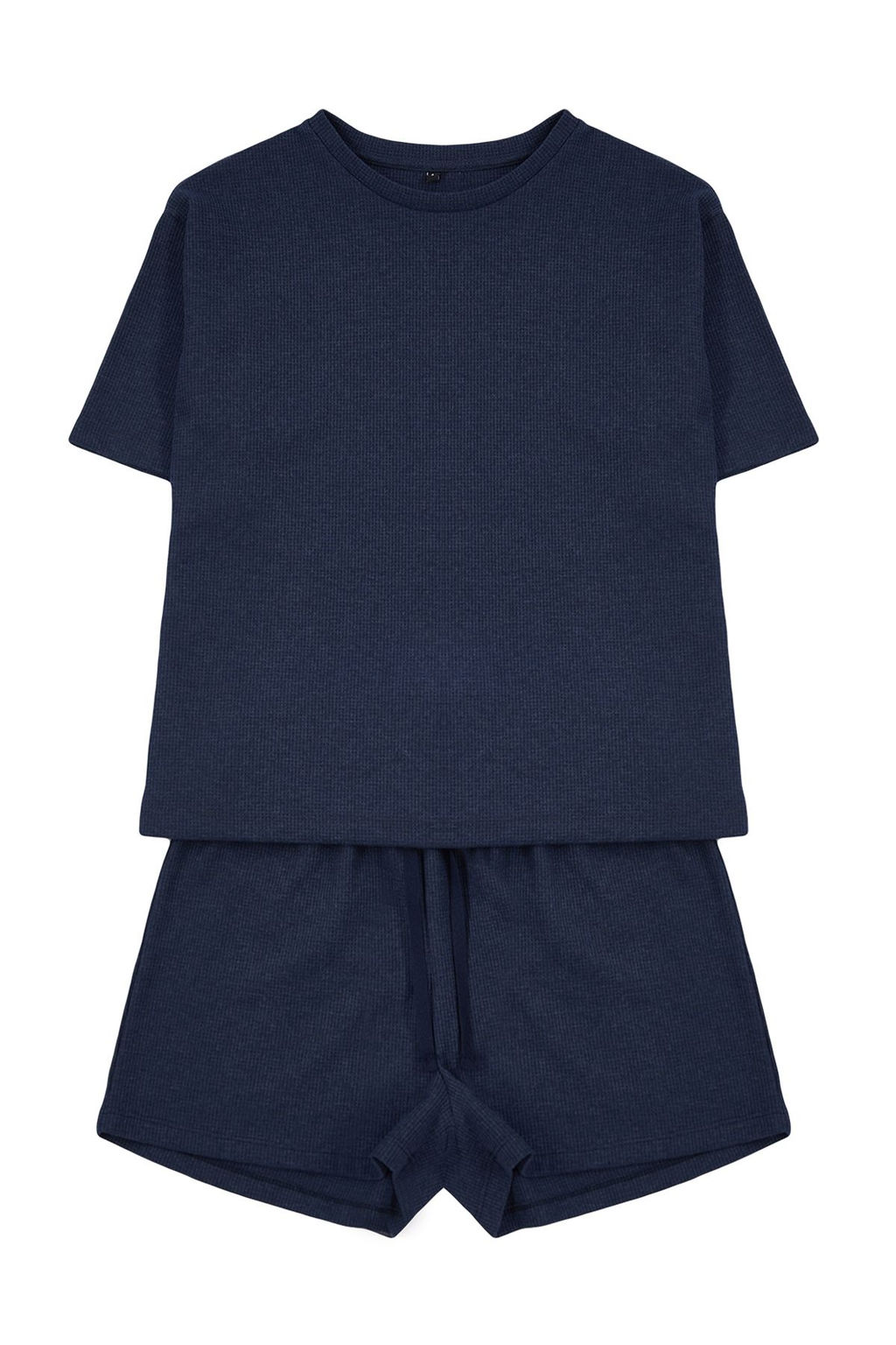 Trendyolmilla Siyah Waffle Kumas Sortlu Orme Pijama Tak?m? THMSS22PT0524  фото 27