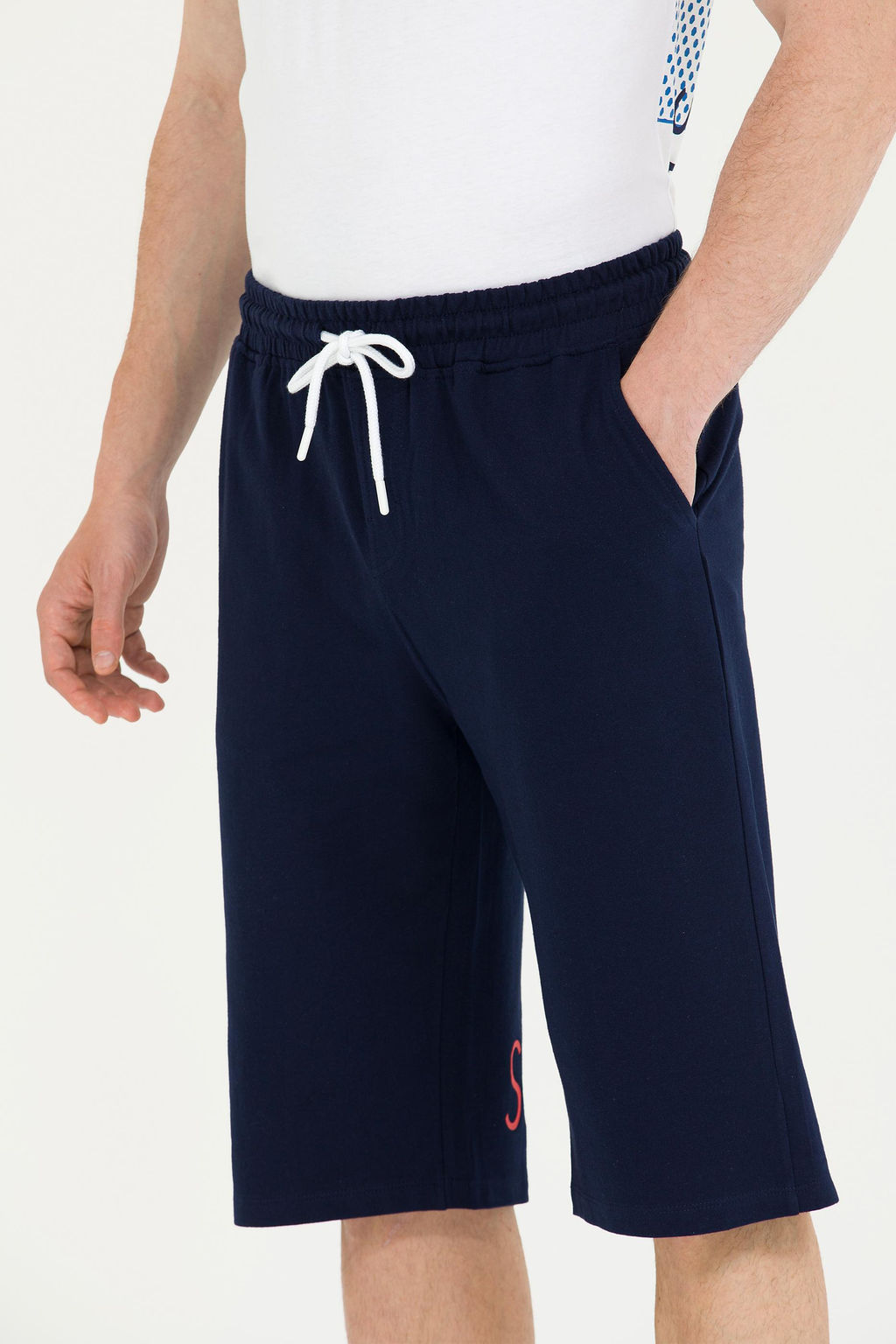 Мужские темно-синие вязаные шорты - U.s. polo assn фото 5