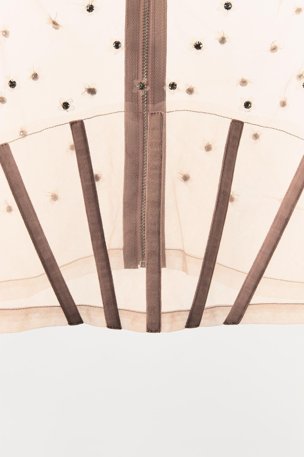 TULLE TOP WITH RHINESTONES - Zara фото 6