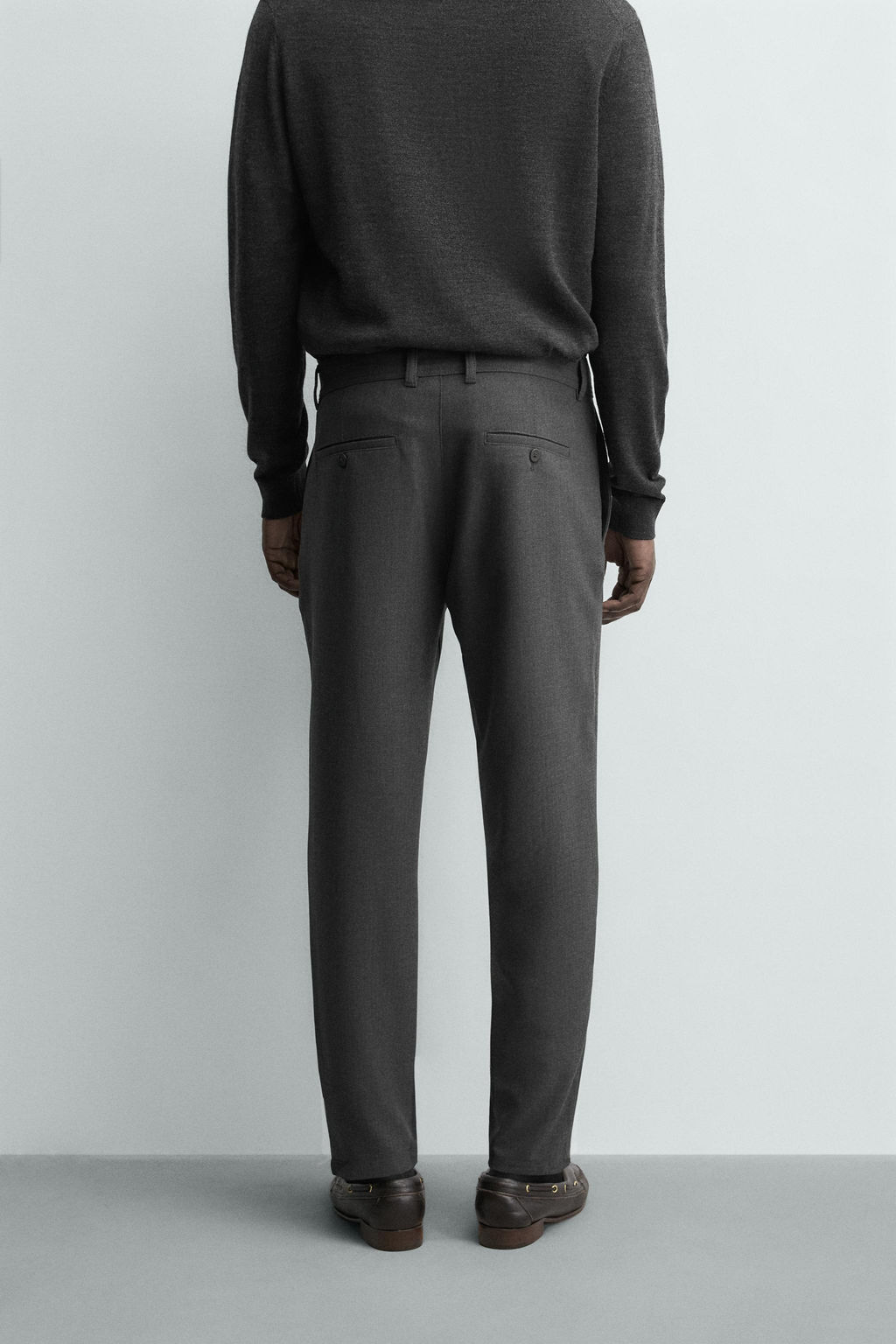 PANTAL?N CHINO ESTRUCTURA CONFORT / Gris / Natural - Zara фото 3