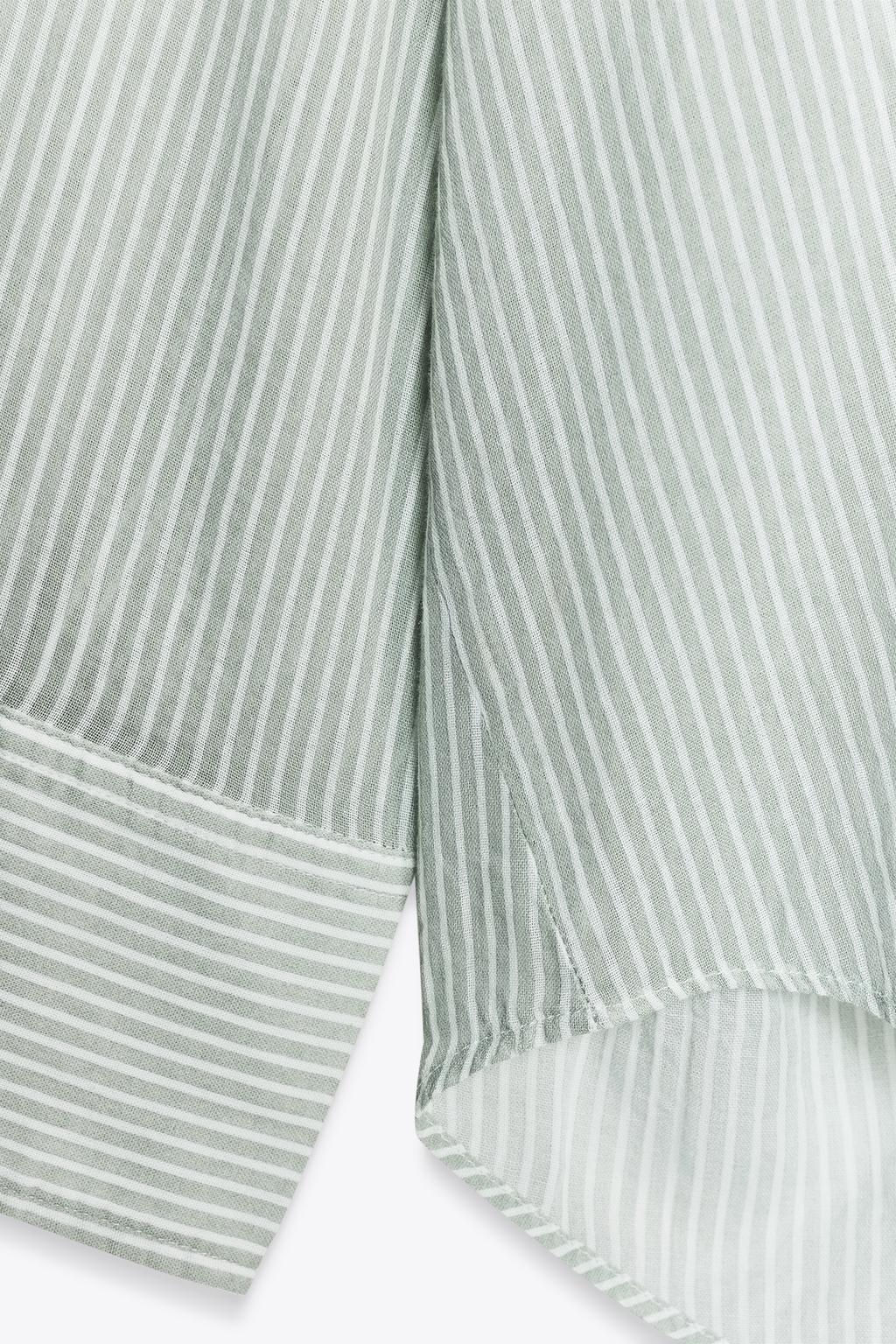 SEMI-SHEER SHIRT WITH TIES - Zara фото 27