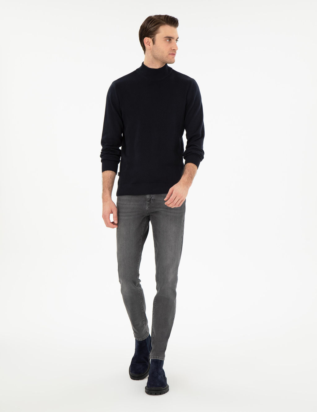 Lacivert Slim Fit Kazak - Pierre cardin фото 4