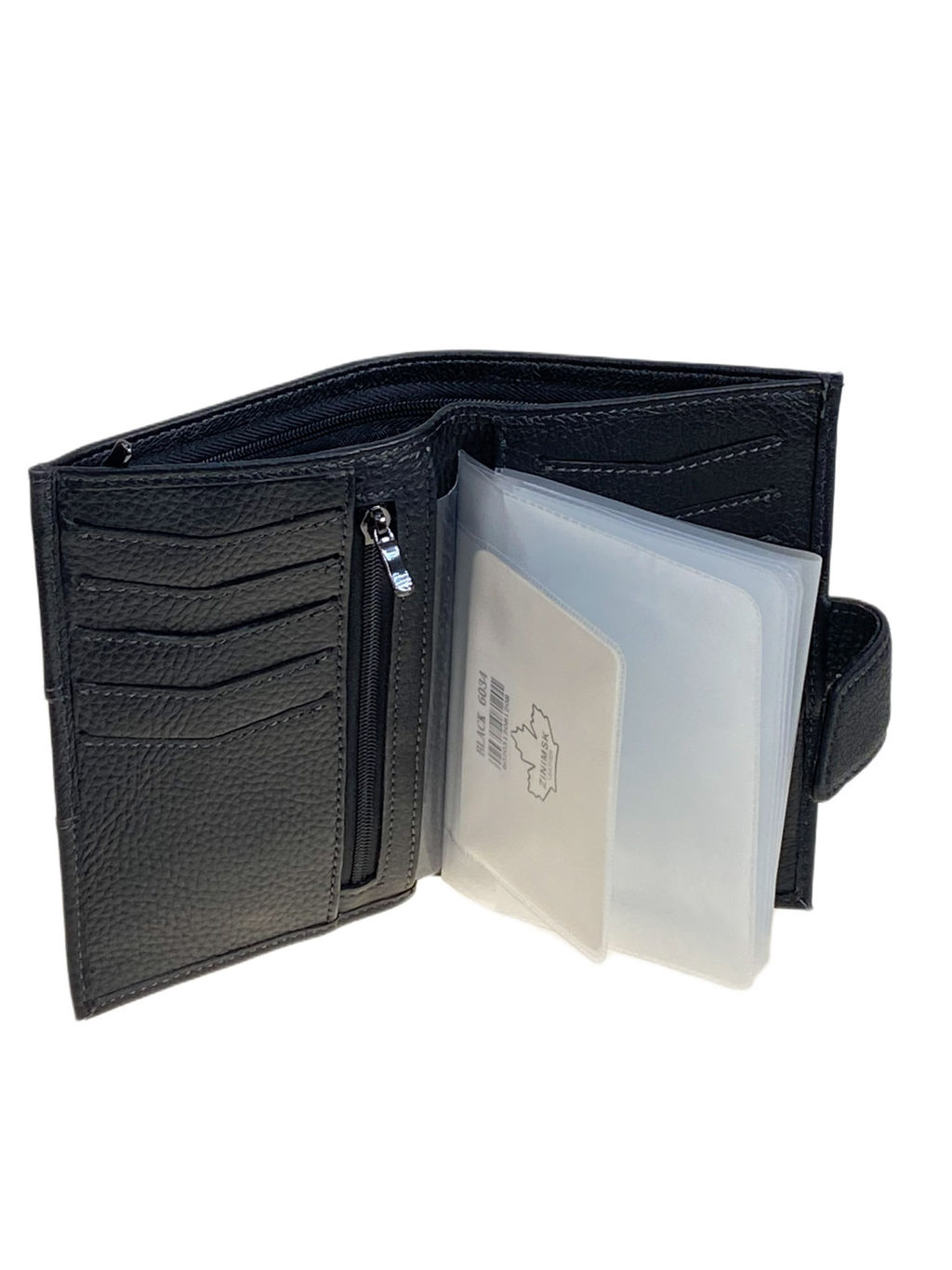 Кошелек-органайзер мужской из натуральной кожи, цвет черный - Greta фото 2