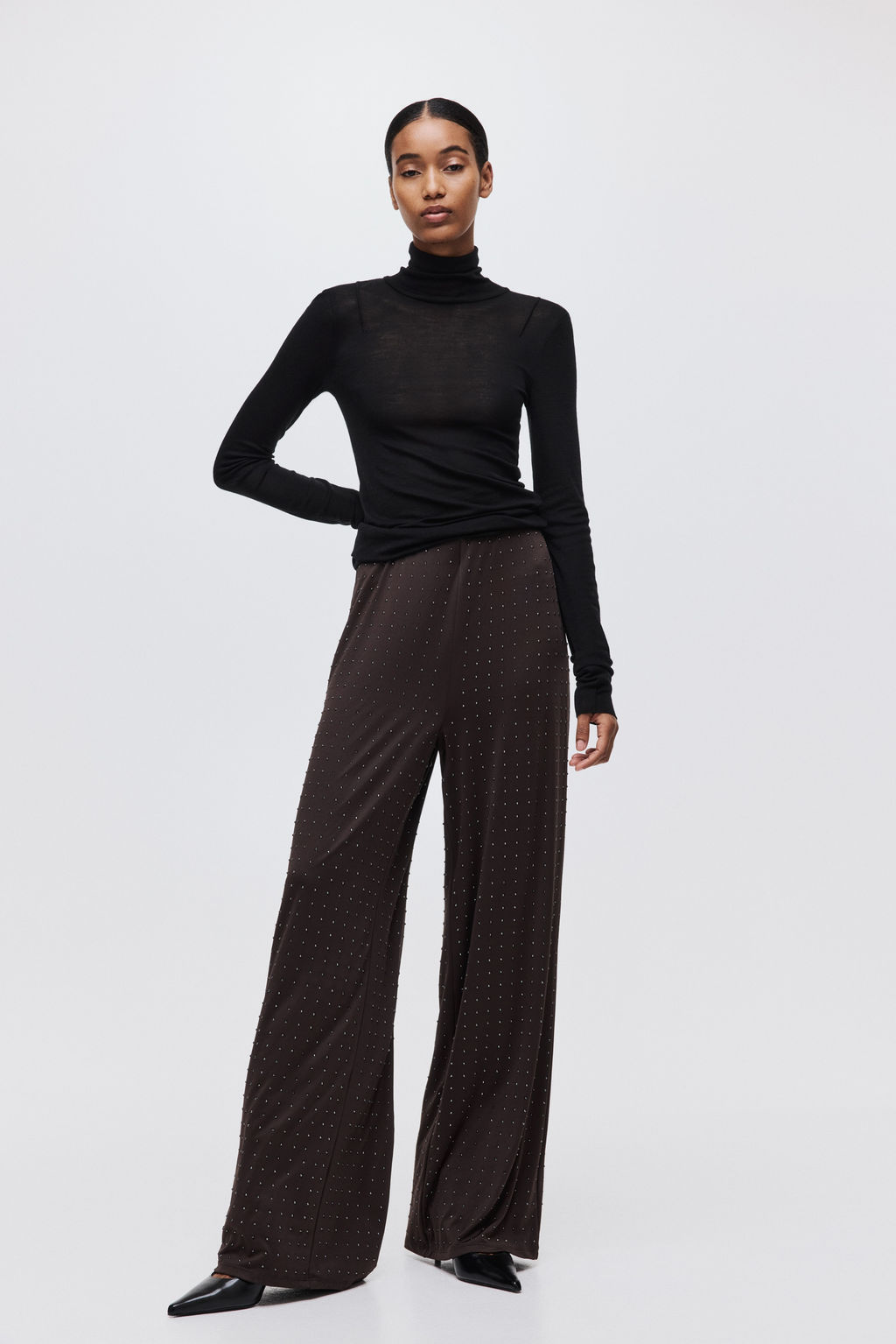 Pantal?n de punto con strass - H&m фото 6