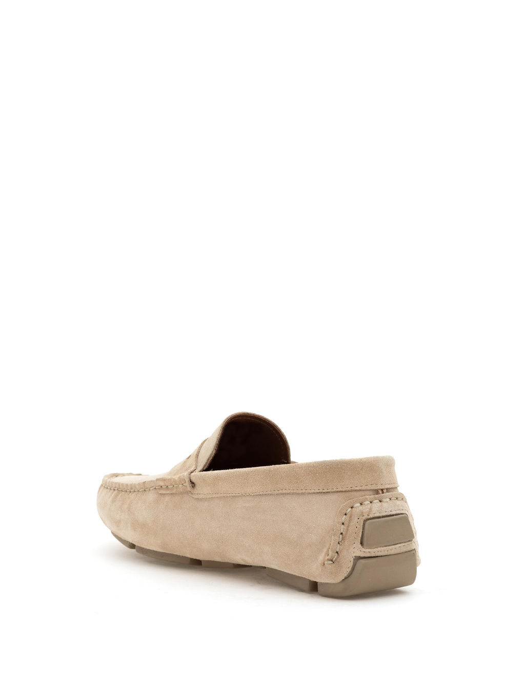 Bej %100 Deri Loafer Ayakkab_