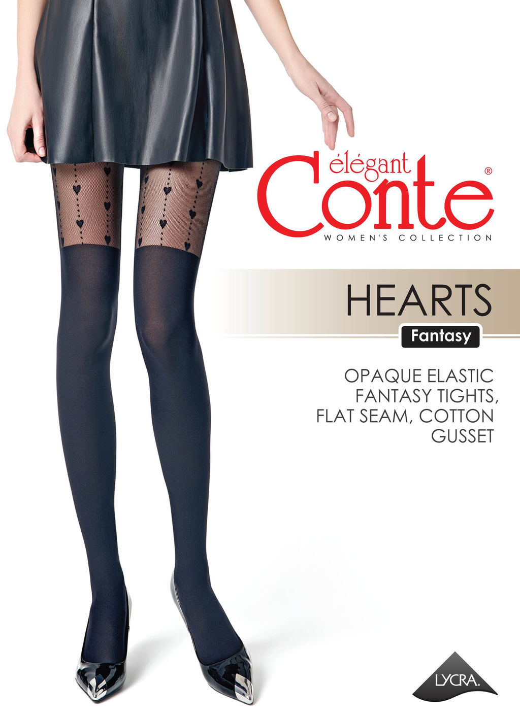 Колготки фантазийные CONTE HEARTS Колготки с имитацией гольфинов nero - Conte elegant фото 5