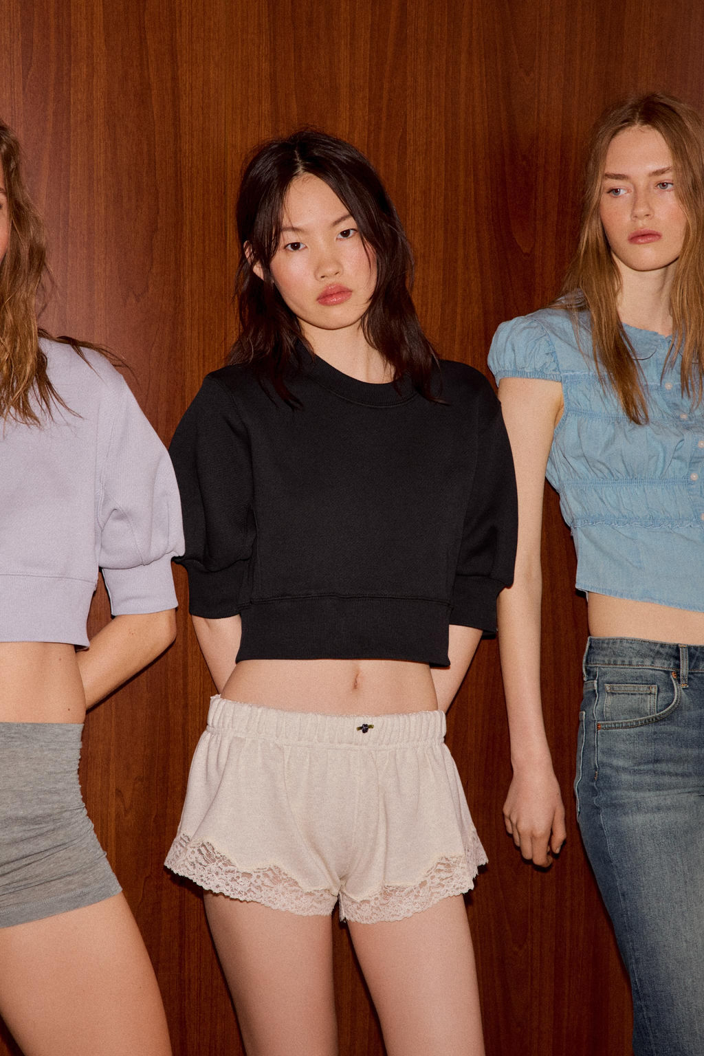 SUDADERA CROP VOLUMEN / Negro - Zara фото 3