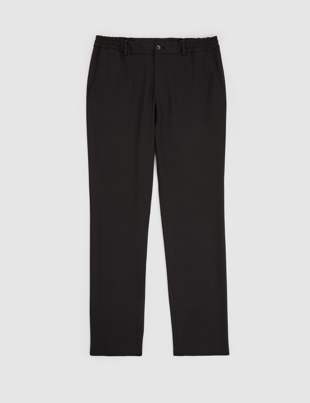 Siyah Slim Fit Beli Lastikli Pantolon
