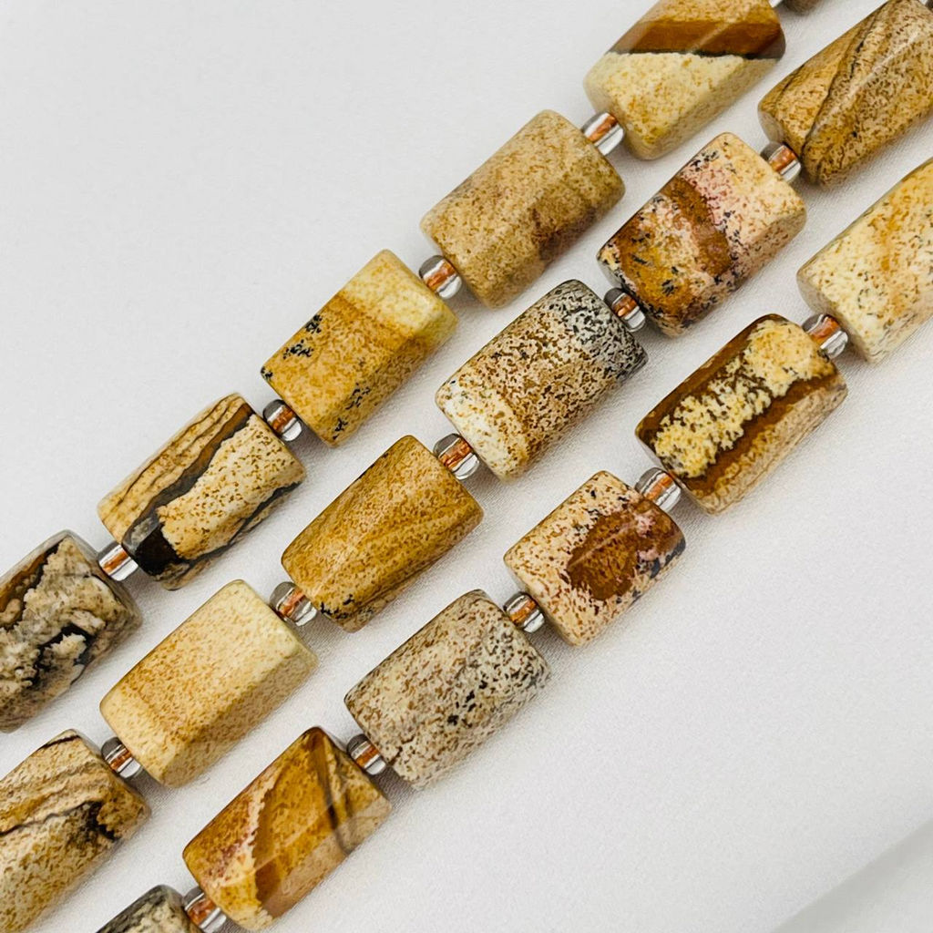 Бусины для украшений из песойной Яшмы 40 см