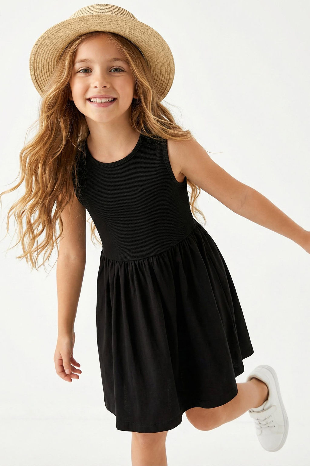 Siyah K?z Cocuk Kolsuz Basic Orme Elbise TKDSS25EL00018 - Trendyolmilla фото 8