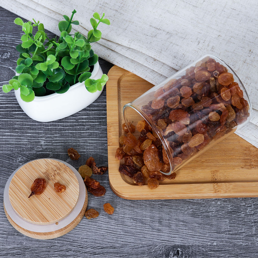 Банка для хранения бамбуковая крышка d-60/82 мм 250 мл / GT-35-11 /уп 200/