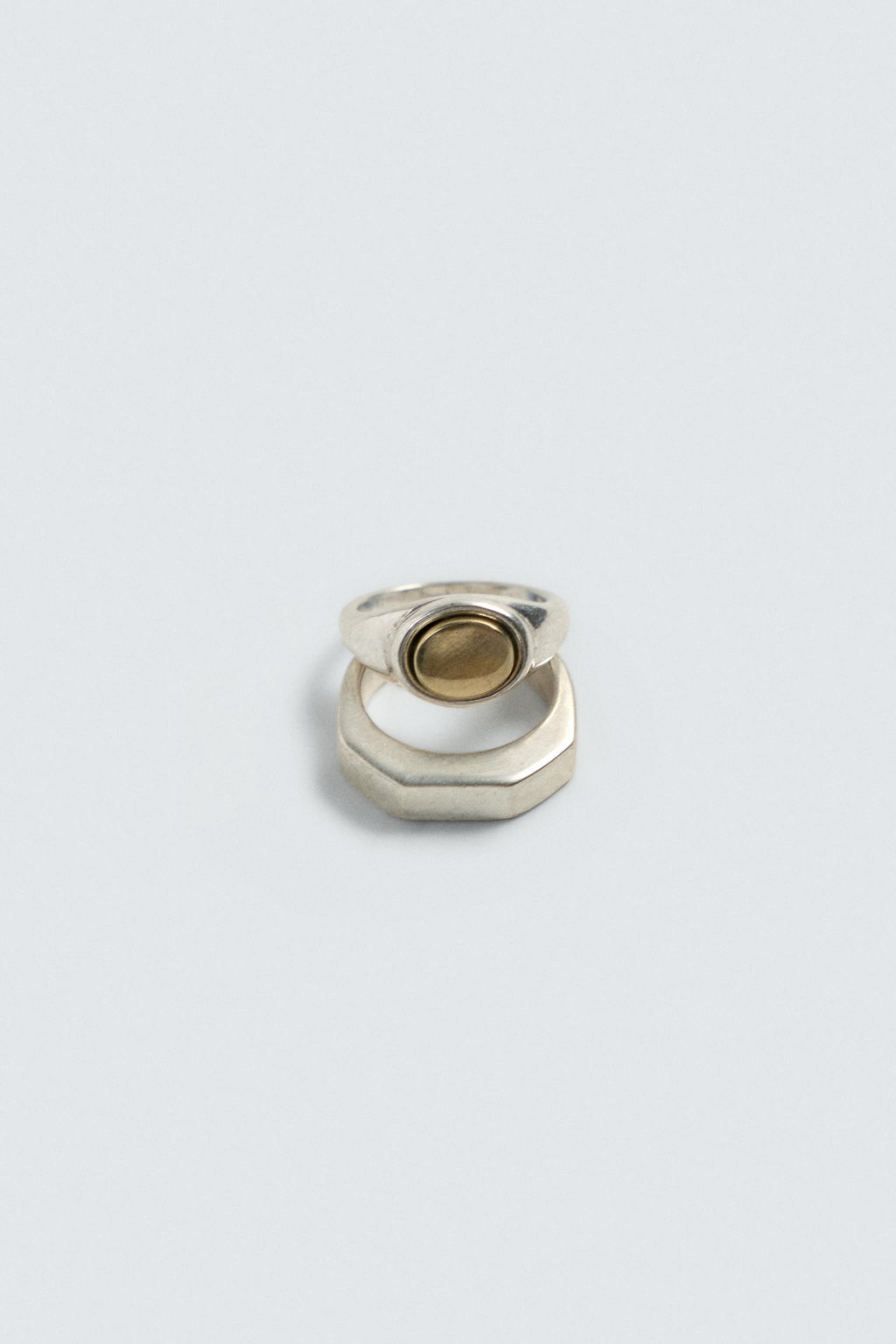 ANILLOS MET?LICOS COMBINADOS PACK 2 / Plata - Zara фото 4