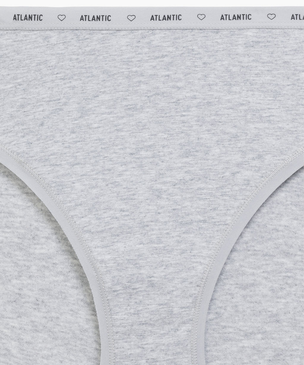 ATLANTIC 3CLP-010 Трусы спорт с высокой посадкой Sport High Leg - набор (3 шт.) белый + светло-серый меланж + светло-розовый  фото 5