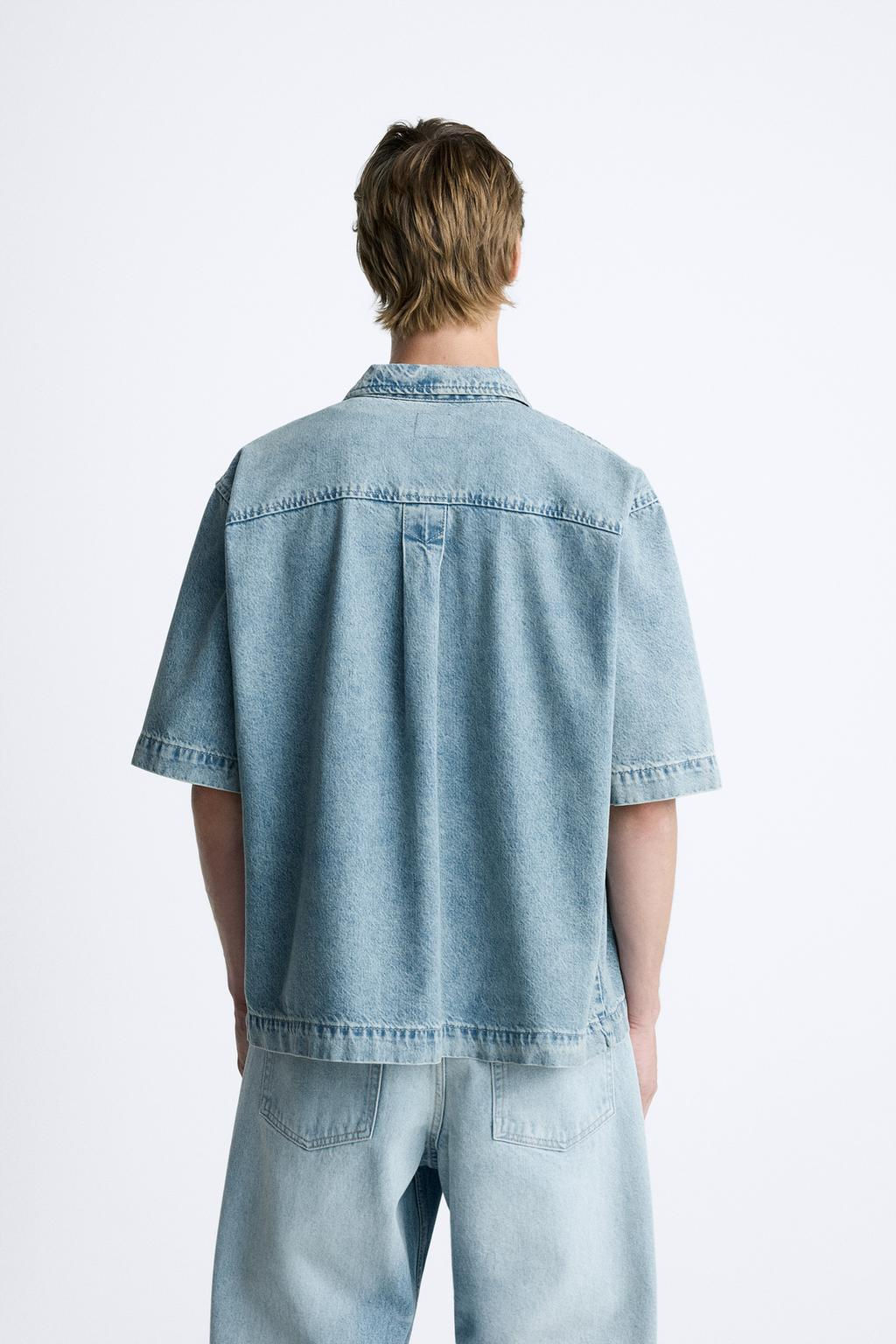 BOXY FIT DENIM GOMLEK - Zara фото 3