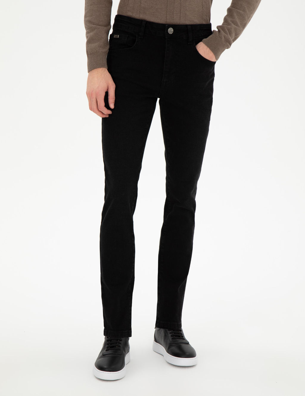 Antrasit Slim Fit Jean Pantolon