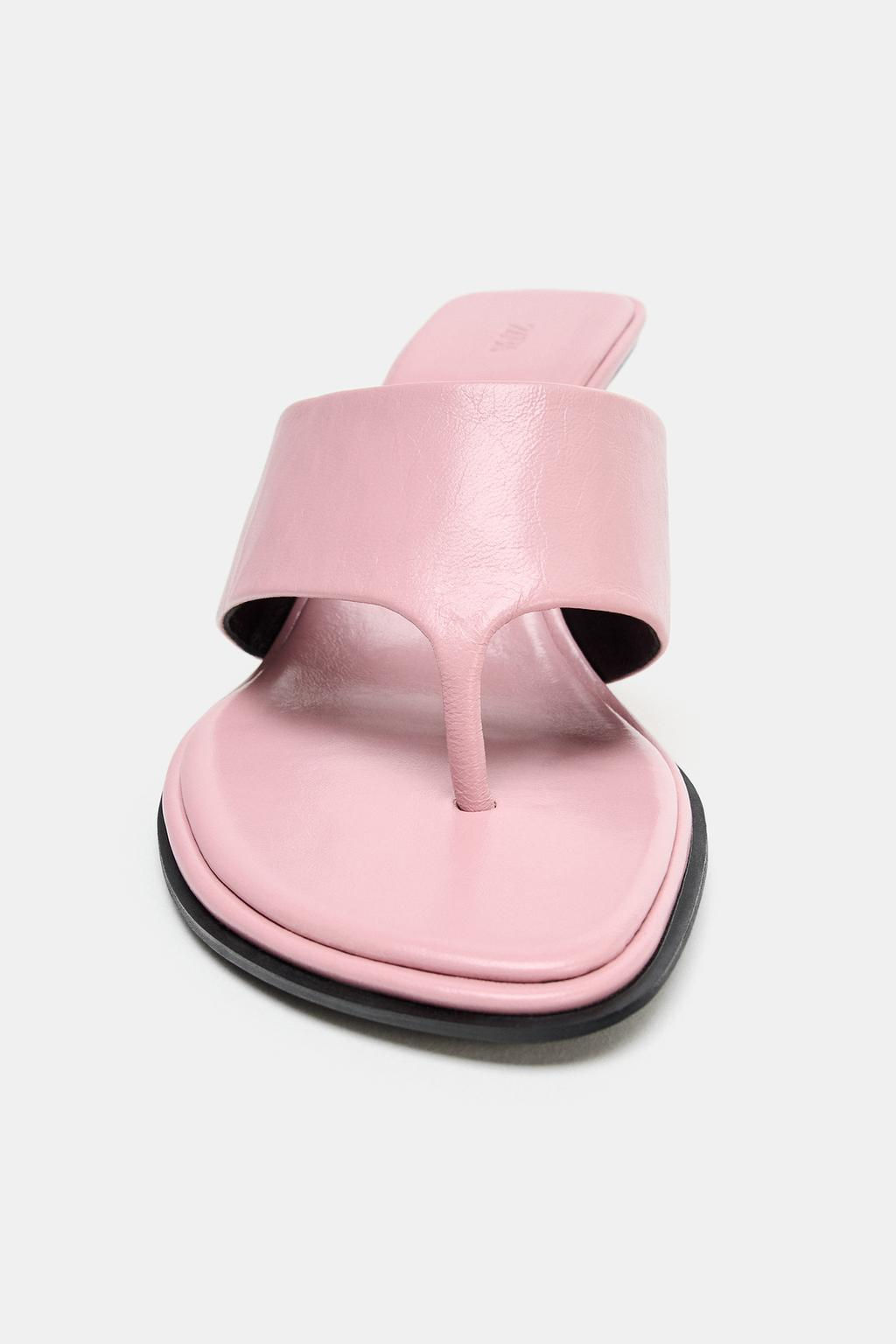 LIMITED EDITION LEATHER HIGH-HEEL SANDALS - Zara фото 5