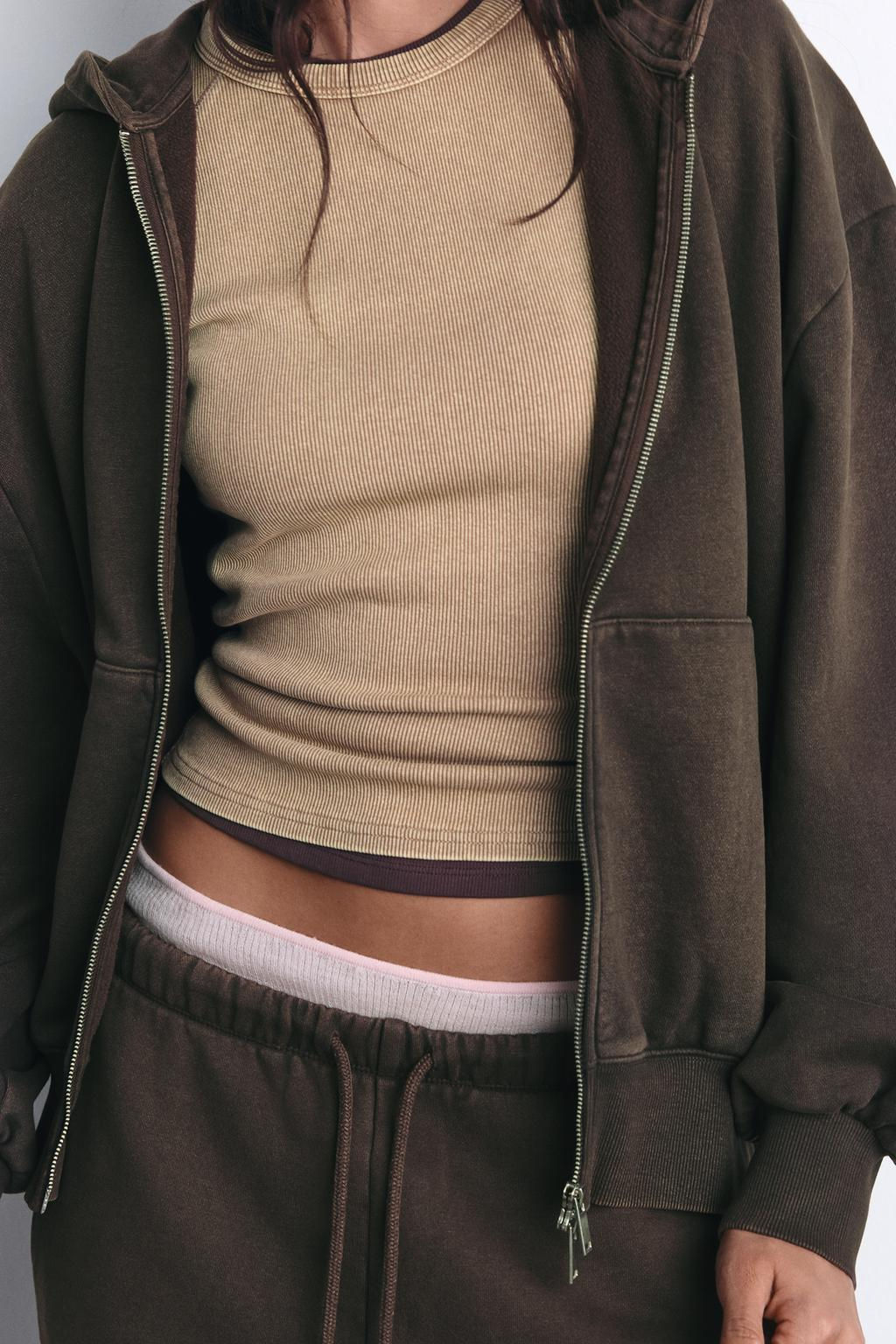 OVERSIZED ZIPPED SWEATSHIRT - Zara фото 21