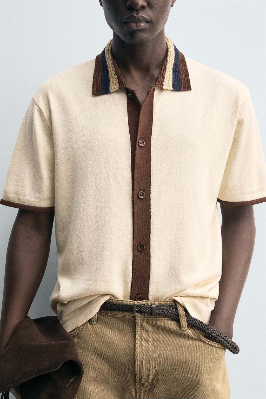 CONTRAST KNIT SHIRT - Zara фото 12