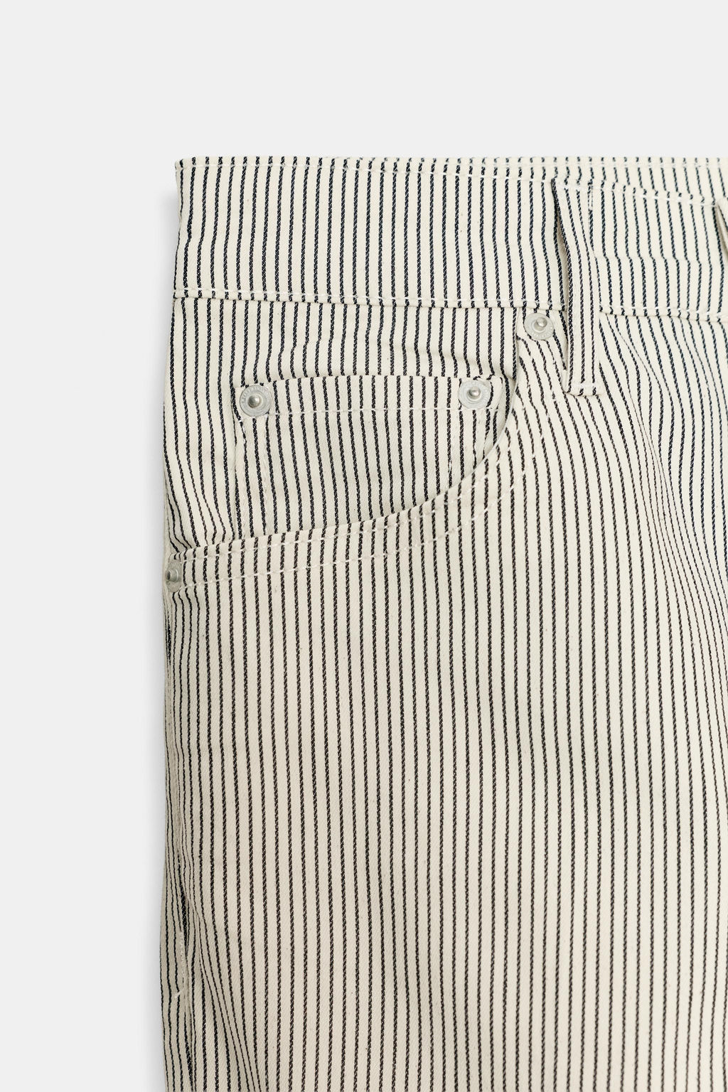 JEANS ZW COLLECTION BOOTCUT CROPPED FLARE TIRO MEDIO / Crudo / Vigor? - Zara фото 8