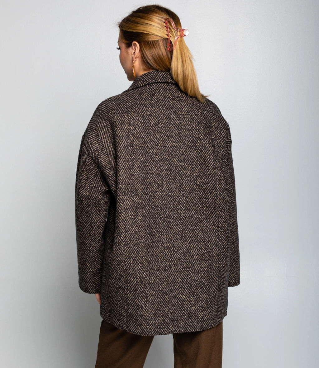 Полупальто #КТ1813 (5), коричневый - Dommod фото 3