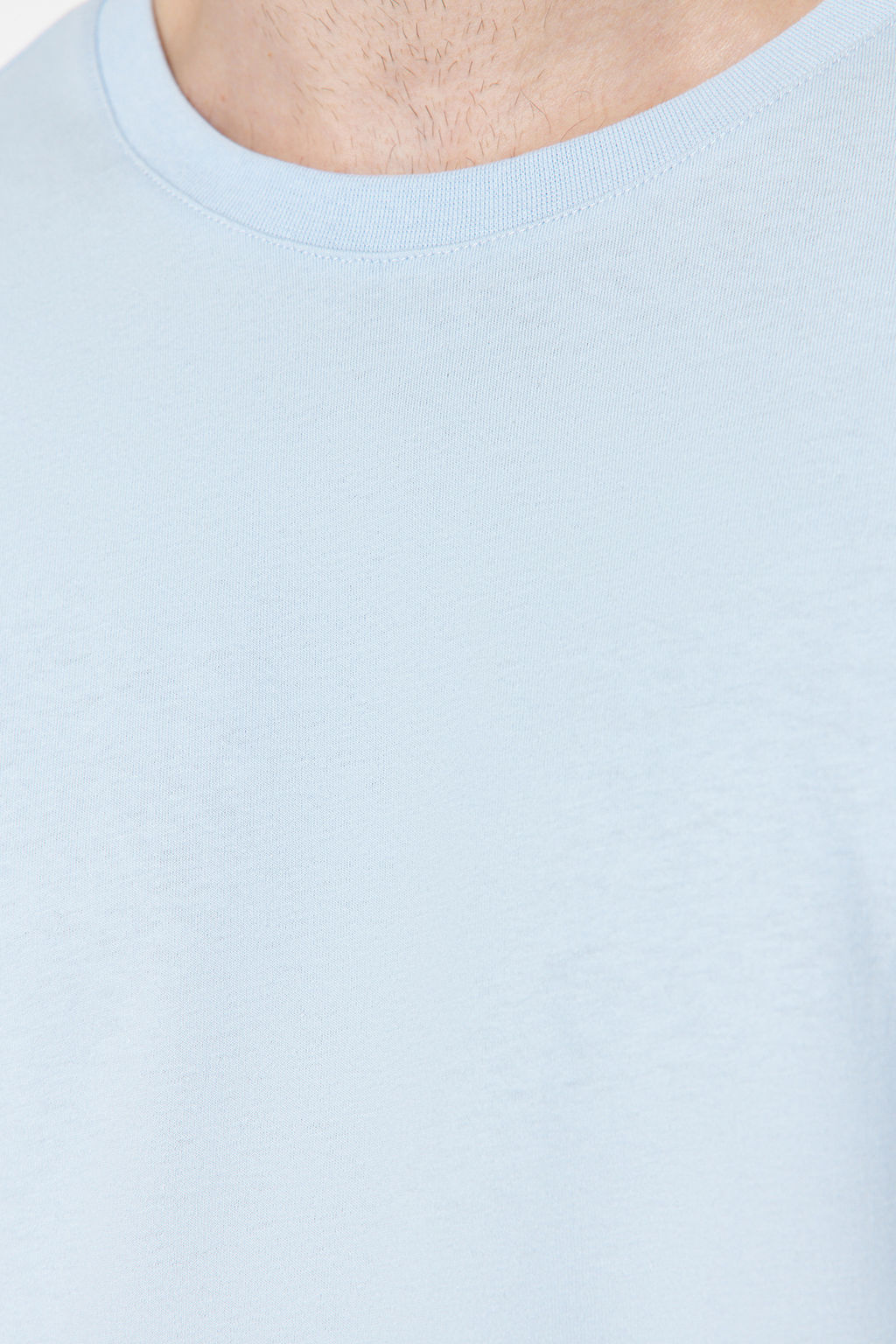 Ac?k Mavi Oversize/Genis Kesim %100 Pamuklu K?sa Kollu Basic T-Shirt TMNSS22TS0318