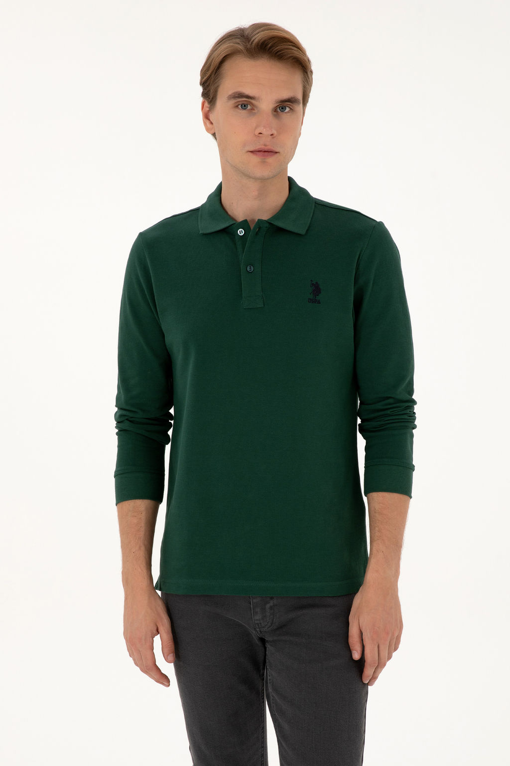 Erkek Koyu Ye_il Basic Sweatshirt Sepette S_rpriz _ndirim - U.s. polo assn фото 8