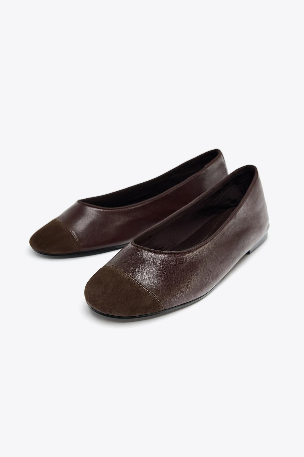 LEATHER BALLERINAS - Zara фото 5
