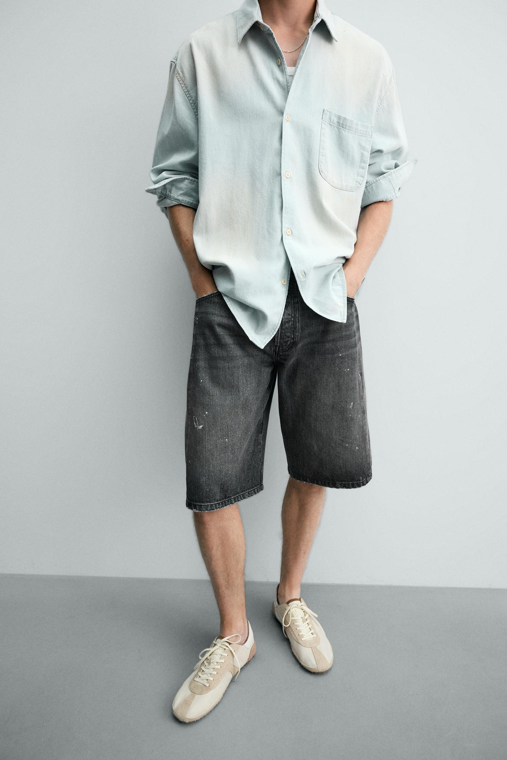 BERMUDA DENIM BAGGY FIT / Carb?n - Zara фото 5