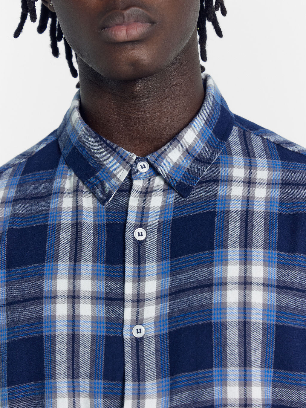 Рубашка мужская хлопковая в синюю клетку синяя клетка 111906 - Mark formelle фото 5