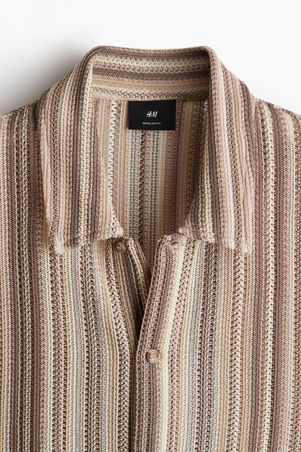 Camisa efecto crochet Regular Fit - H&m фото 4