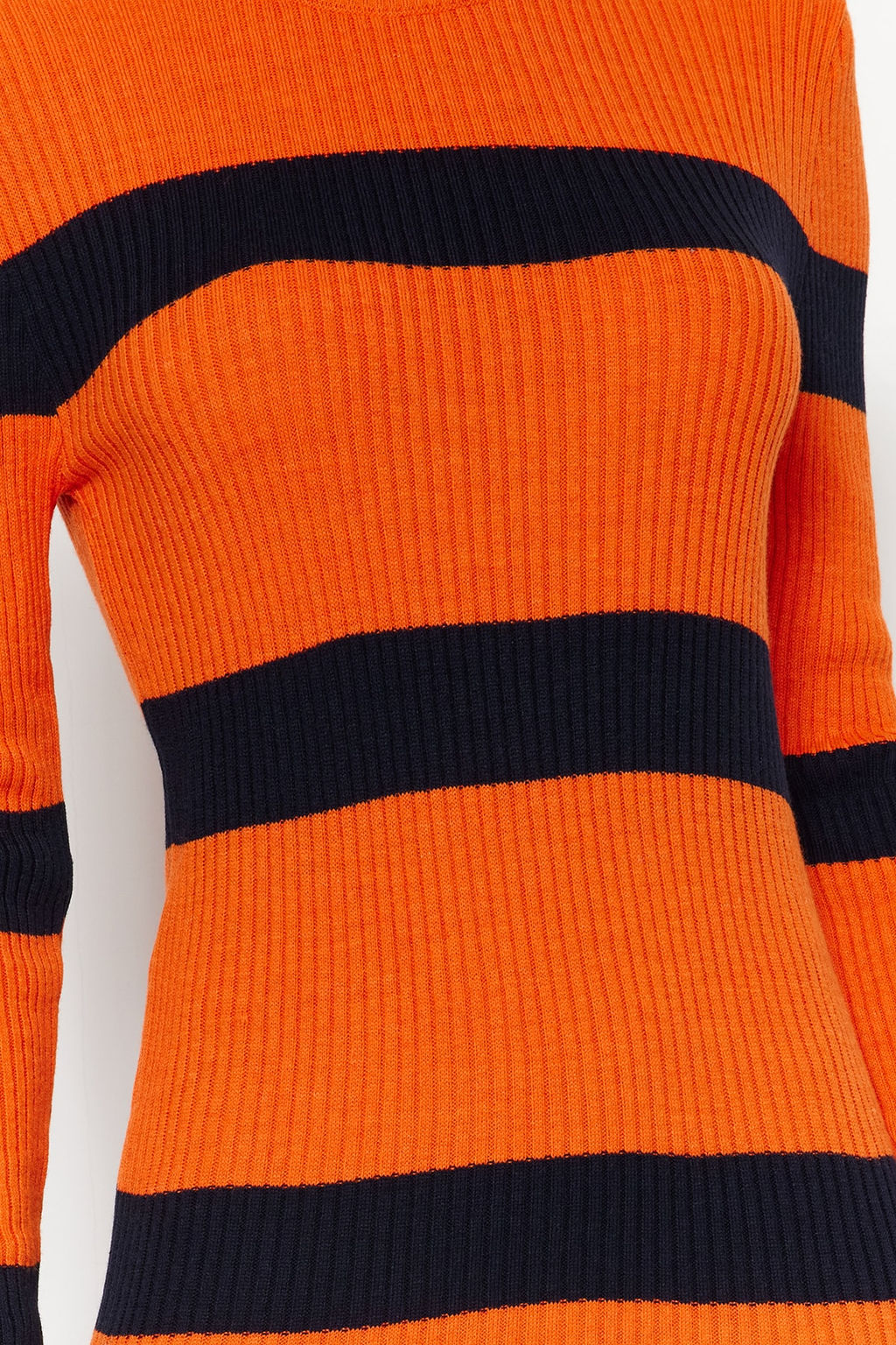 TRENDYOLMILLA Lacivert Midi Triko Cizgili Elbise TWOAW23EL00226 фото 17